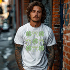 Women's St. Patrick's Day T-Shirt – Lucky Clover & Bow Design – Soft Cotton Crew Neck Tee – Irish Lass Holiday Shirt