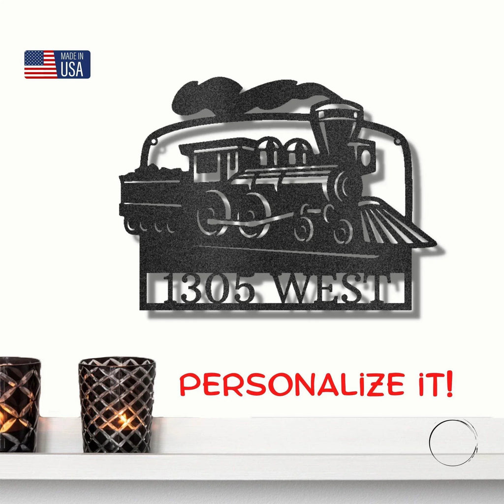 Coal Train Personalized Metal Art Wall Sign
