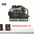 Coal Train Personalized Metal Art Wall Sign