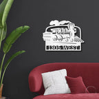 Coal Train Personalized Metal Art Wall Sign