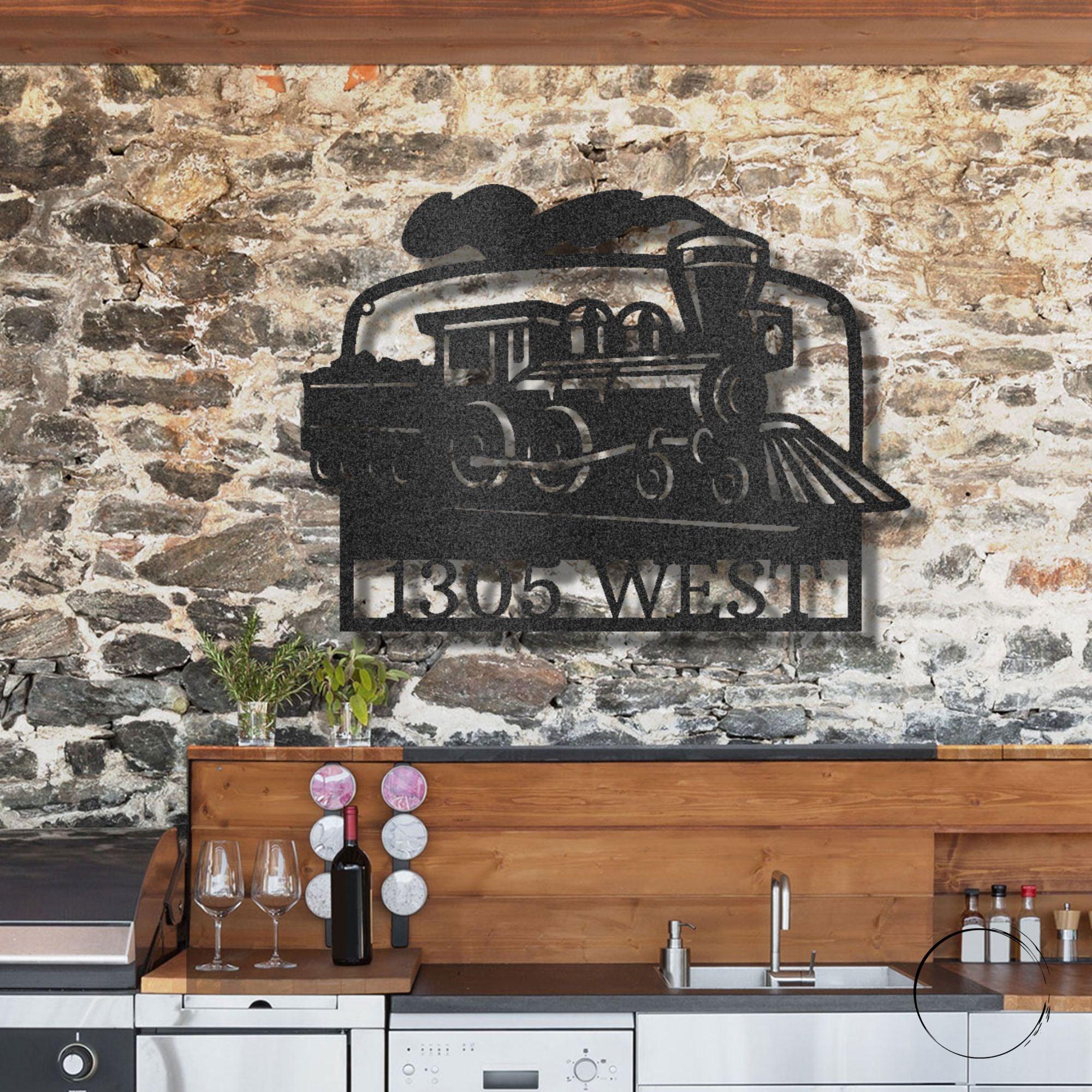 Coal Train Personalized Metal Art Wall Sign - Mallard Moon Gift Shop