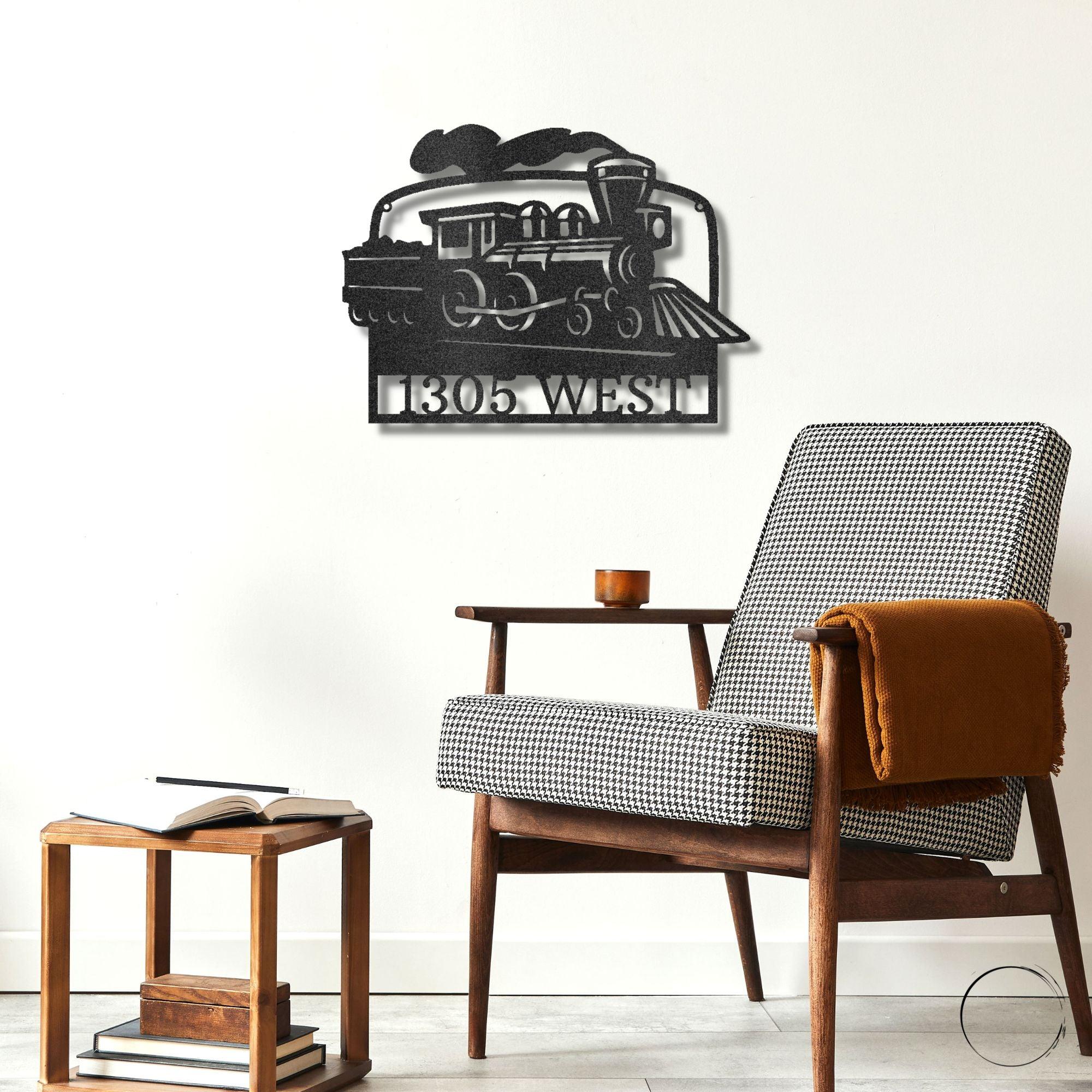 Coal Train Personalized Metal Art Wall Sign - Mallard Moon Gift Shop