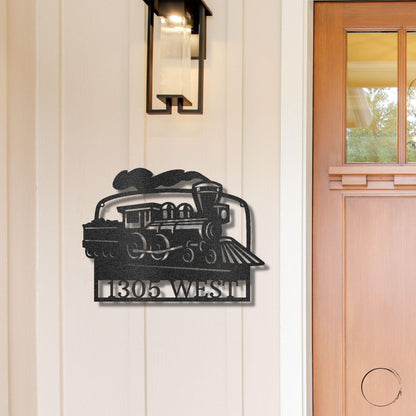 Coal Train Personalized Metal Art Wall Sign - Mallard Moon Gift Shop