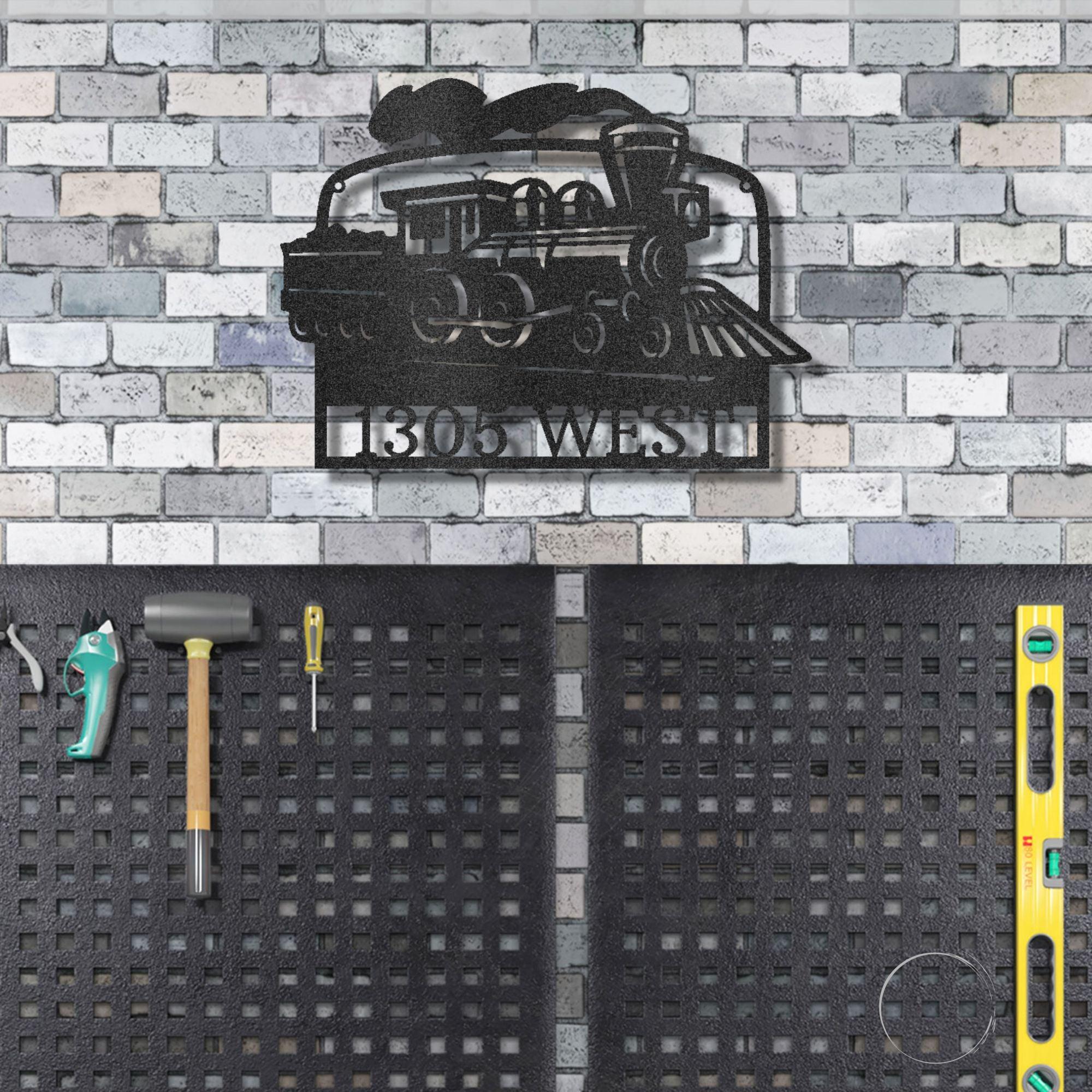 Coal Train Personalized Metal Art Wall Sign - Mallard Moon Gift Shop