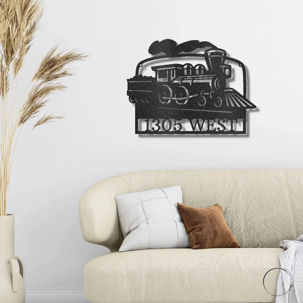 Coal Train Personalized Metal Art Wall Sign