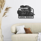 Coal Train Personalized Metal Art Wall Sign
