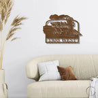 Coal Train Personalized Metal Art Wall Sign