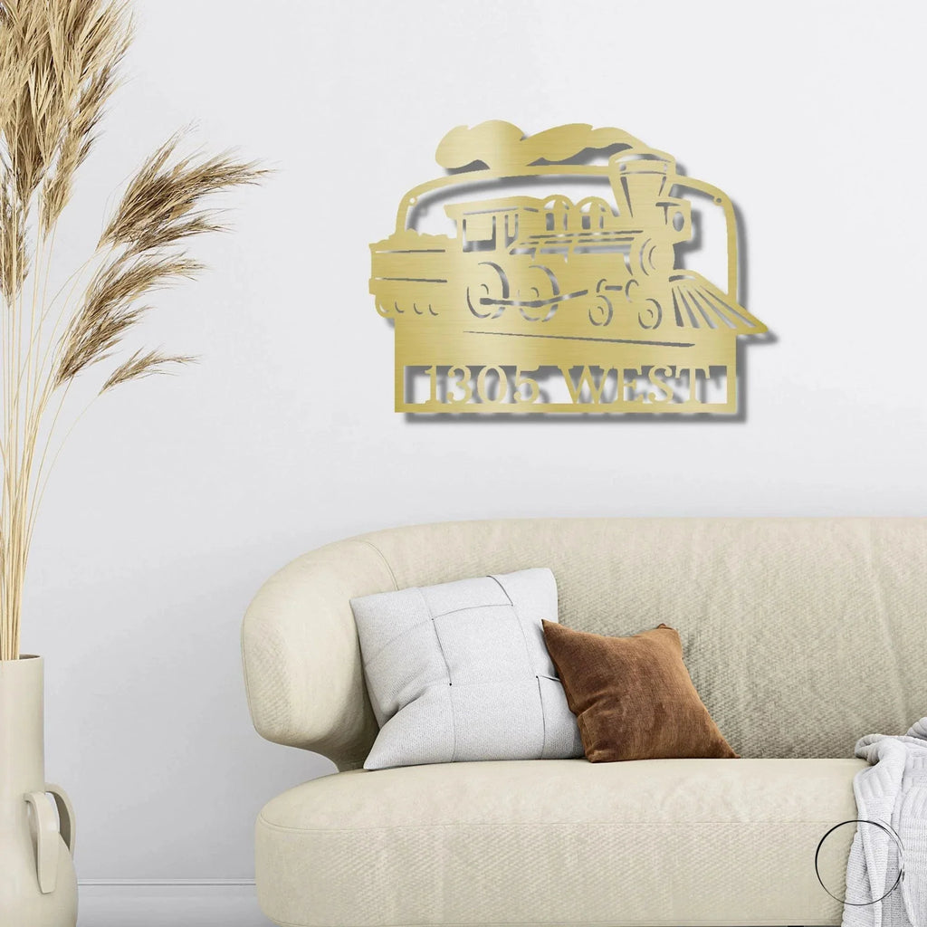 Coal Train Personalized Metal Art Wall Sign