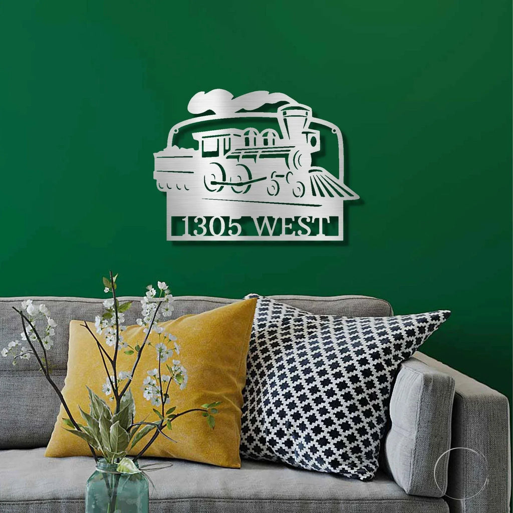 Coal Train Personalized Metal Art Wall Sign