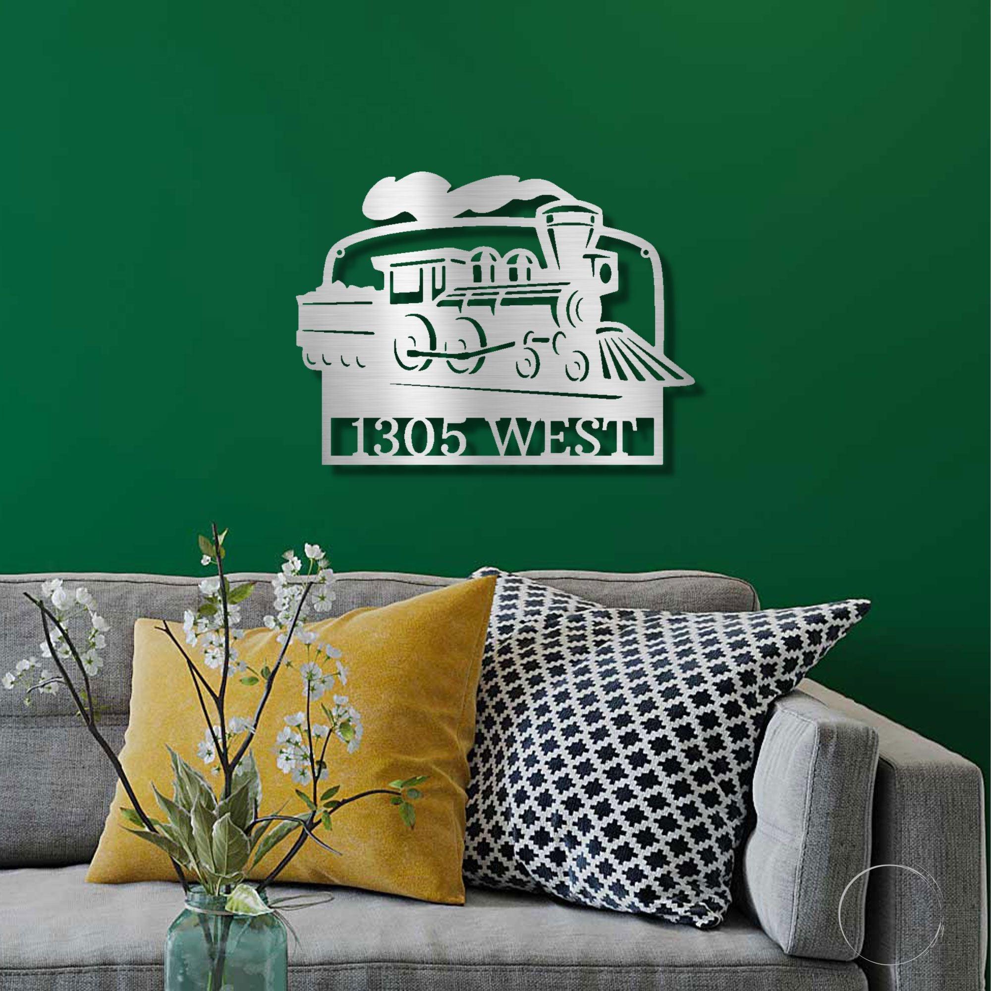 Coal Train Personalized Metal Art Wall Sign - Mallard Moon Gift Shop