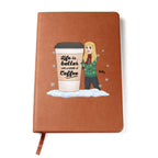 Coffee & Chronicles: Personalized Vegan Leather Journal