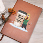Coffee & Chronicles: Personalized Vegan Leather Journal