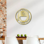Coffee Cup Monogram Personalized Indoor Outdoor Steel Wall Sign Art