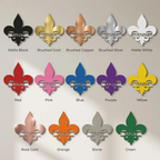 Personalized Fleur De Lis Metal Wall Art – Custom Name Sign – Louisiana Decor – Saints Inspired Wall Decor – Family Name Steel Sign