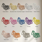 Personalized Princess Name Metal Wall Art | Custom Princess Bedroom Sign | Girls Room Decor | Crown Name Sign | Made in USA