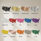 HOME USA Metal Wall Art | American Map Steel Wall Decor | Steel Sign Made in USA