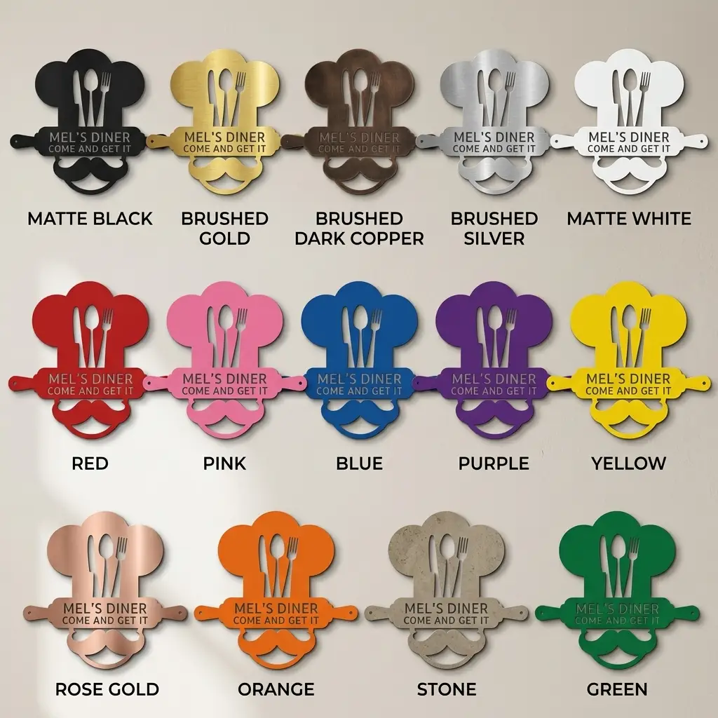 Personalized Diner Metal Wall Art: Where Every Meal is Your Signature Dish