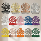 Personalized Tree of Life Metal Wall Sign: Celebrate Your Roots