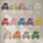 Personalized Fairytale Pumpkin Carriage Metal Wall Art | Custom Initial Princess Carriage Sign | Monogram Metal Decor | Made in USA