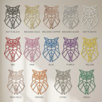 Geometric Owl Metal Wall Art | Modern Owl Metal Decor | Abstract Polygon Owl Wall Hanging | Contemporary Wildlife Wall Art | Nature Inspired Home Decor | Made in USA
