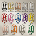 Regal Monogram Custom Name and Initial Metal Wall Art