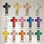 American Flag Cross Metal Wall Art – Patriotic Christian Cross Decor – USA Flag Faith Steel Sign – Veteran Tribute Wall Decor
