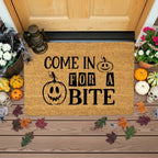 Come In for a Bite Doormat – Funny Pumpkin Halloween Outdoor Coir Mat