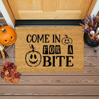 Come In for a Bite Doormat – Funny Pumpkin Halloween Outdoor Coir Mat