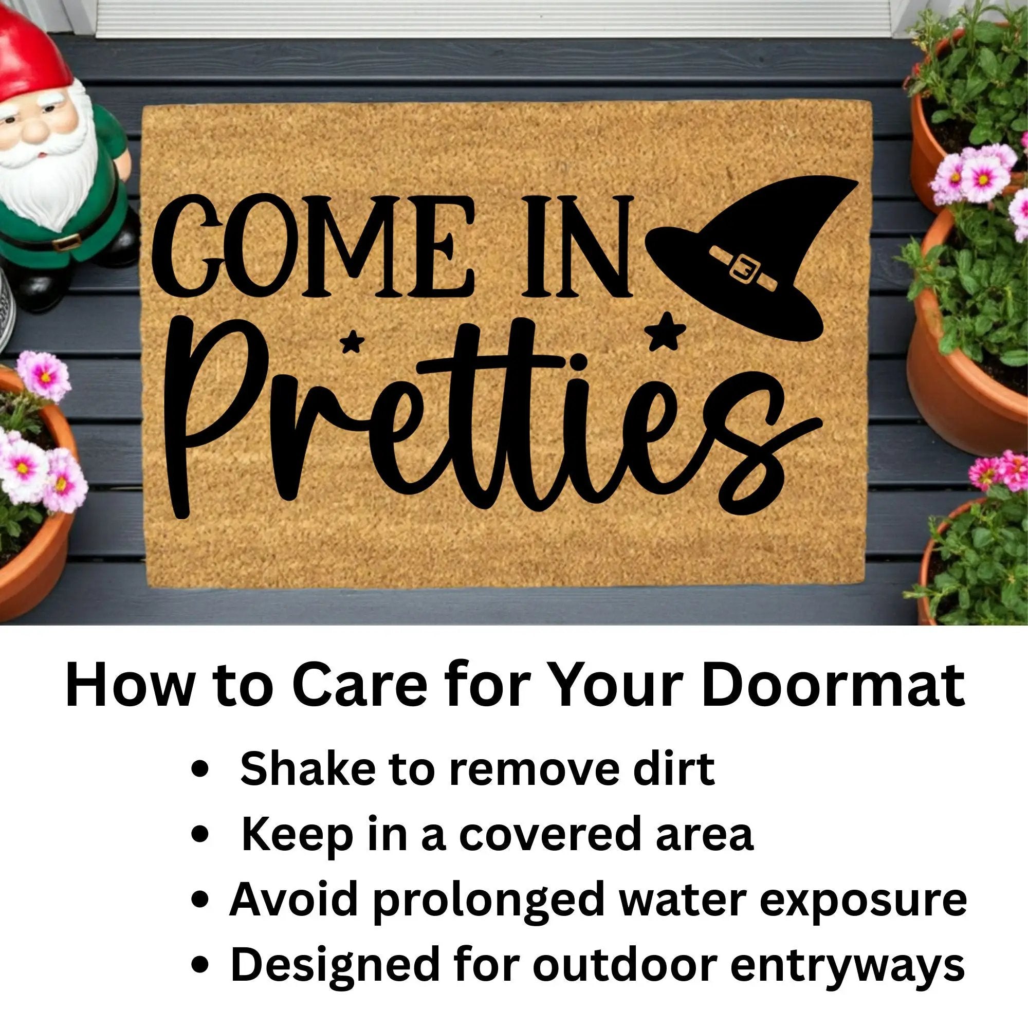 Come In Pretties Doormat – Funny Witch Halloween Outdoor Coir Mat