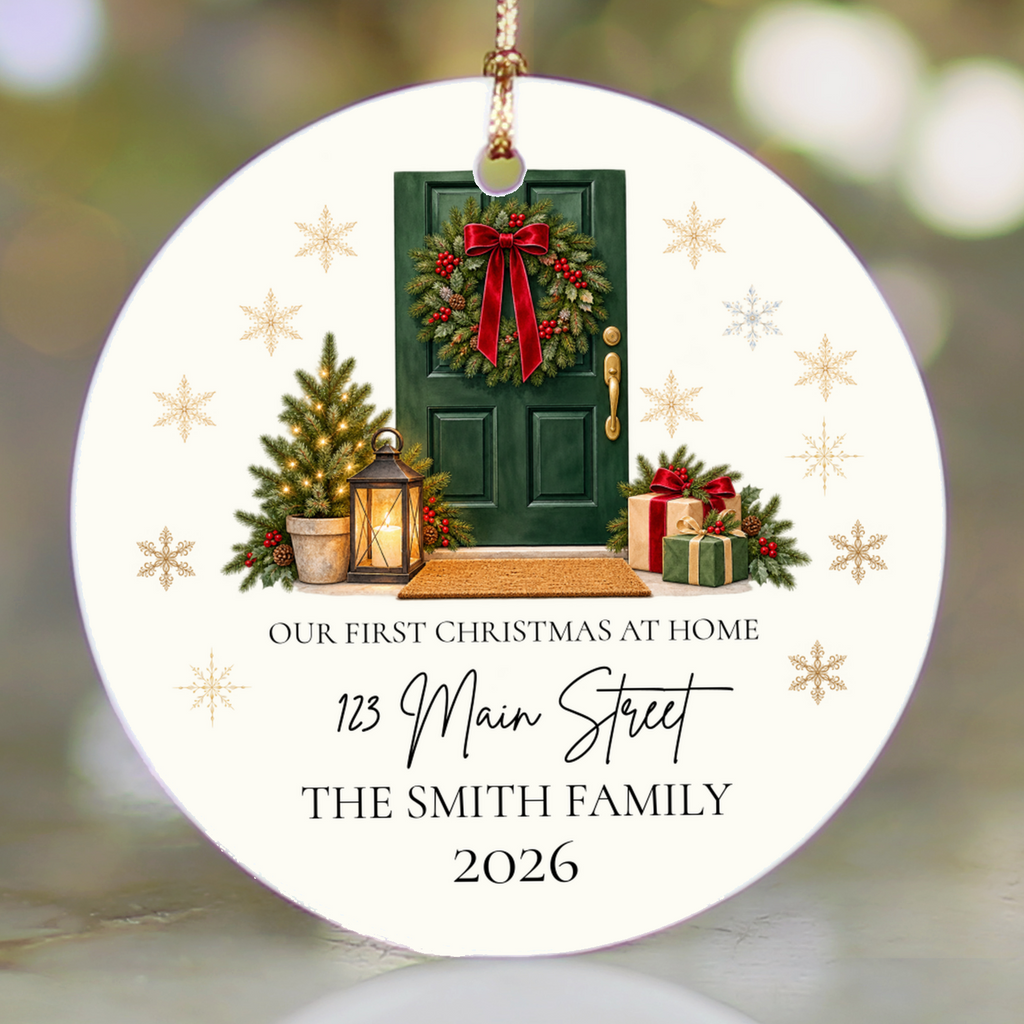 Personalized First Christmas in New Home Ornament, Custom Address Christmas Gift, New Homeowner Keepsake, Housewarming Gift 2026