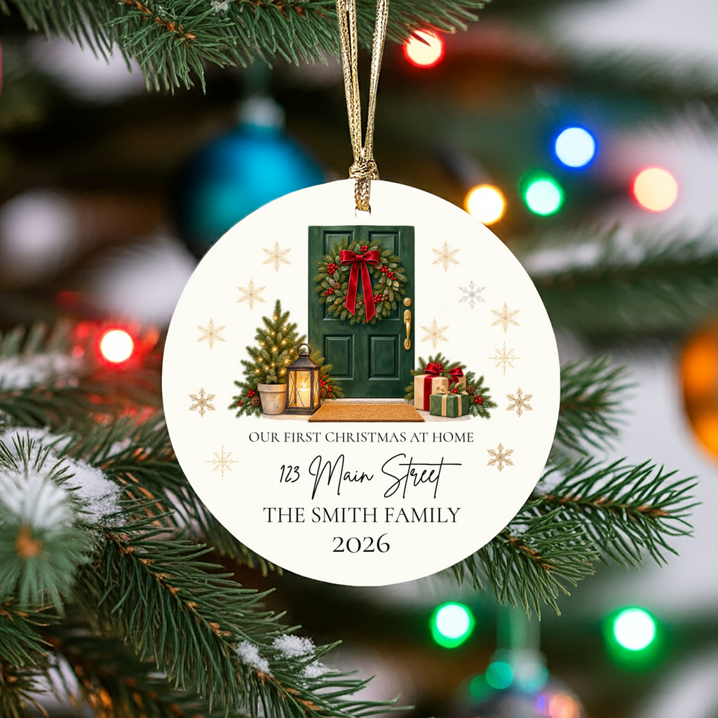 Personalized First Christmas in New Home Ornament, Custom Address Christmas Gift, New Homeowner Keepsake, Housewarming Gift 2026