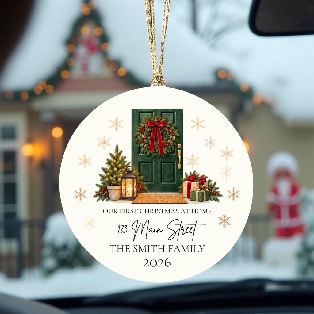 Personalized First Christmas in New Home Ornament, Custom Address Christmas Gift, New Homeowner Keepsake, Housewarming Gift 2026