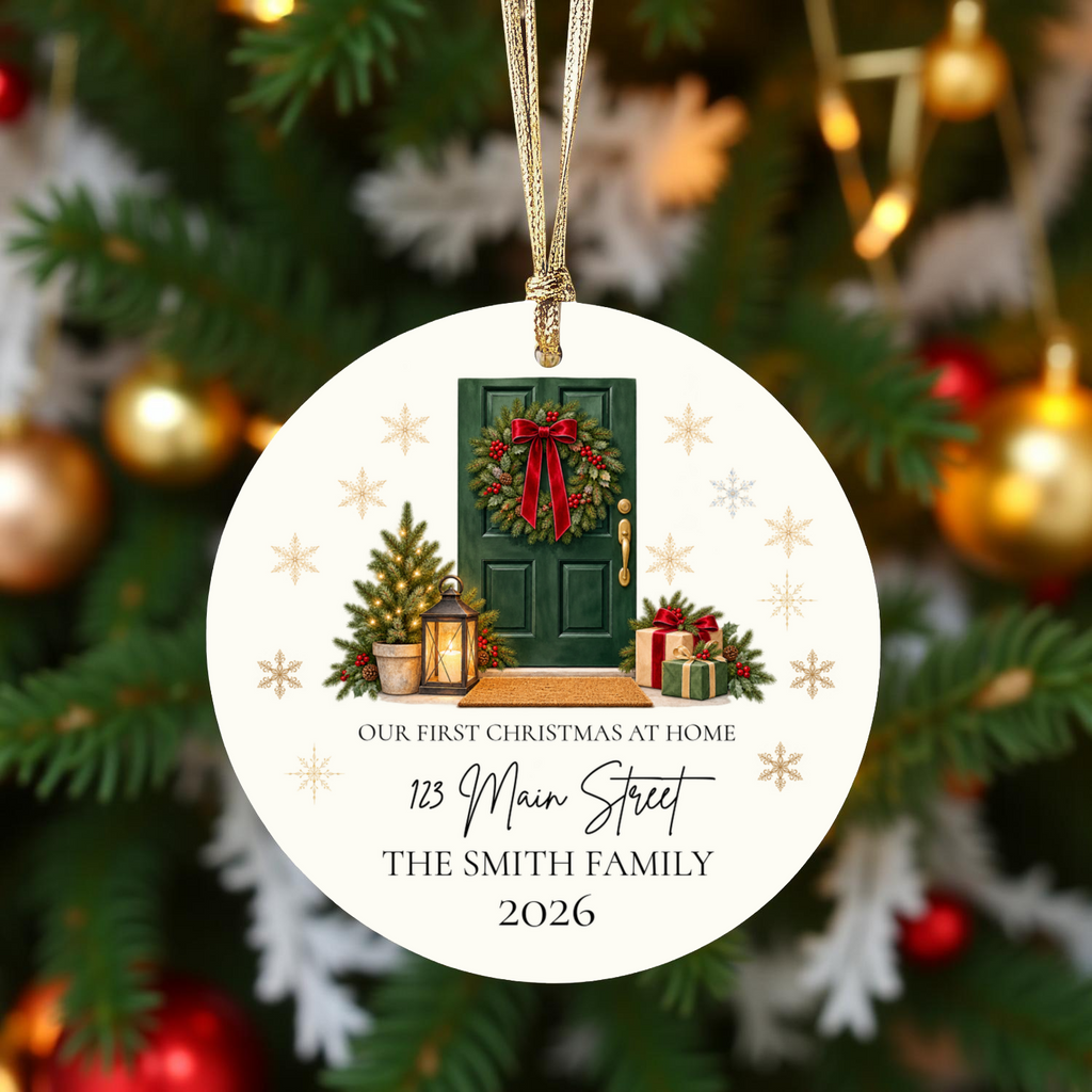 Personalized First Christmas in New Home Ornament, Custom Address Christmas Gift, New Homeowner Keepsake, Housewarming Gift 2026