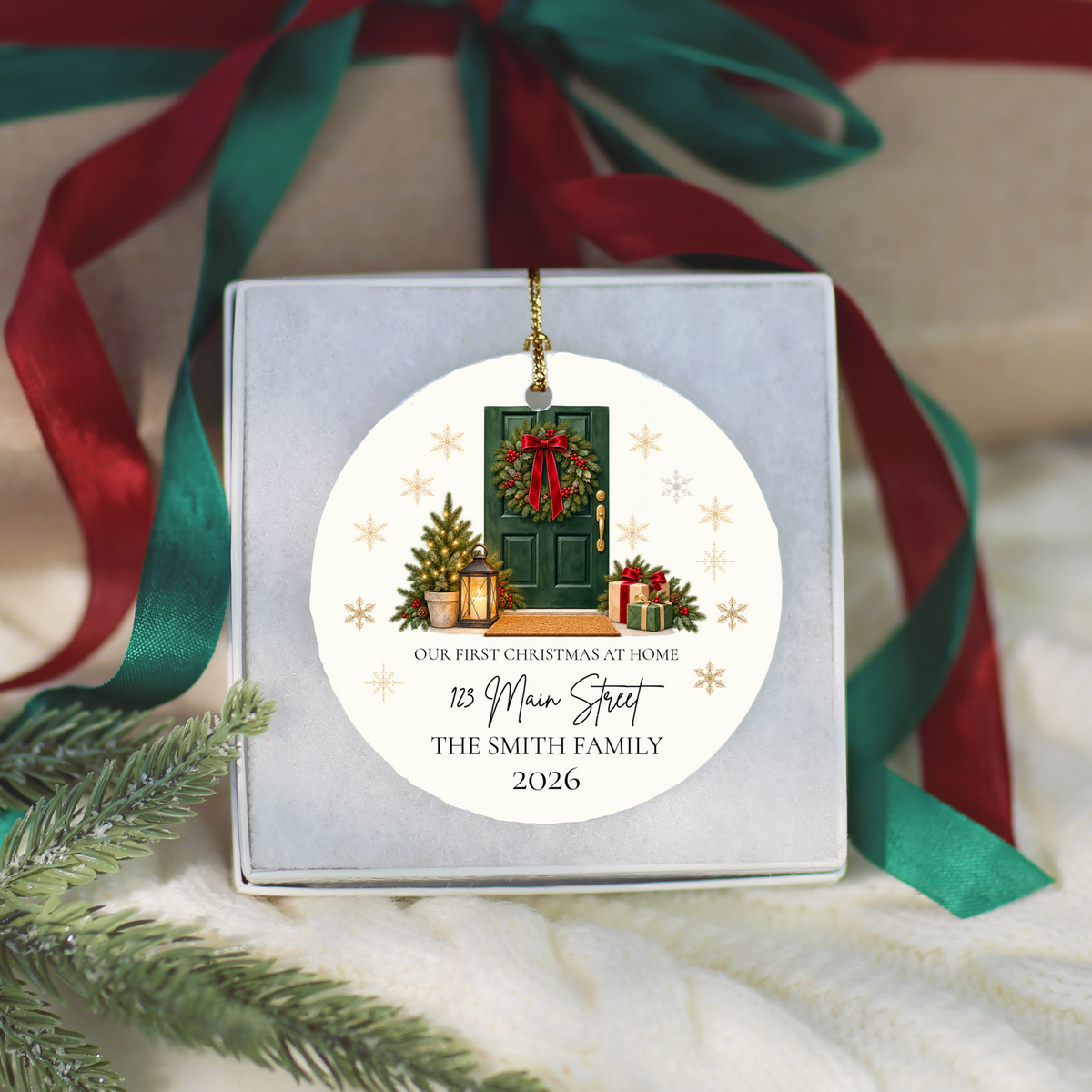 Personalized First Christmas in New Home Ornament, Custom Address Christmas Gift, New Homeowner Keepsake, Housewarming Gift 2026