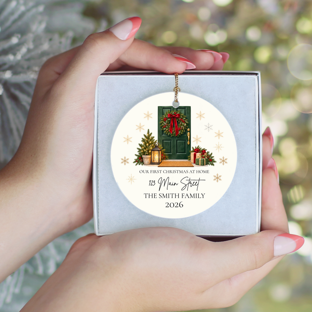 Personalized First Christmas in New Home Ornament, Custom Address Christmas Gift, New Homeowner Keepsake, Housewarming Gift 2026
