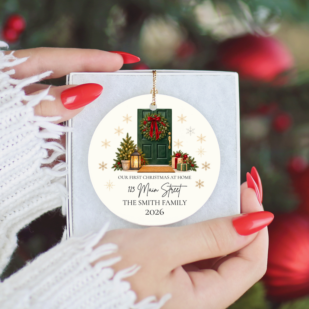 Personalized First Christmas in New Home Ornament, Custom Address Christmas Gift, New Homeowner Keepsake, Housewarming Gift 2026