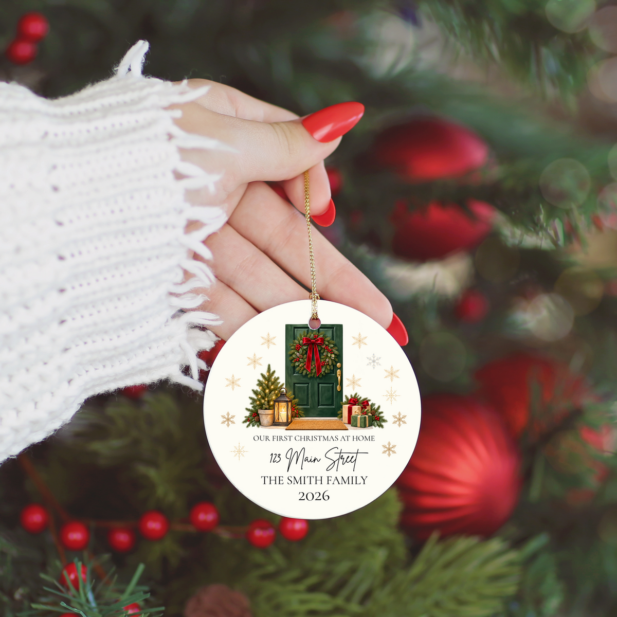 Personalized First Christmas in New Home Ornament, Custom Address Christmas Gift, New Homeowner Keepsake, Housewarming Gift 2026