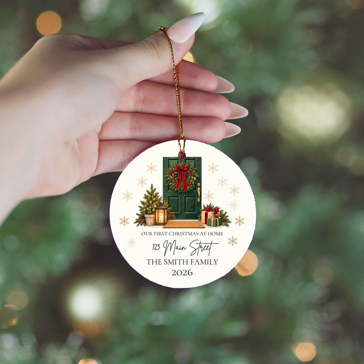 Personalized First Christmas in New Home Ornament, Custom Address Christmas Gift, New Homeowner Keepsake, Housewarming Gift 2026