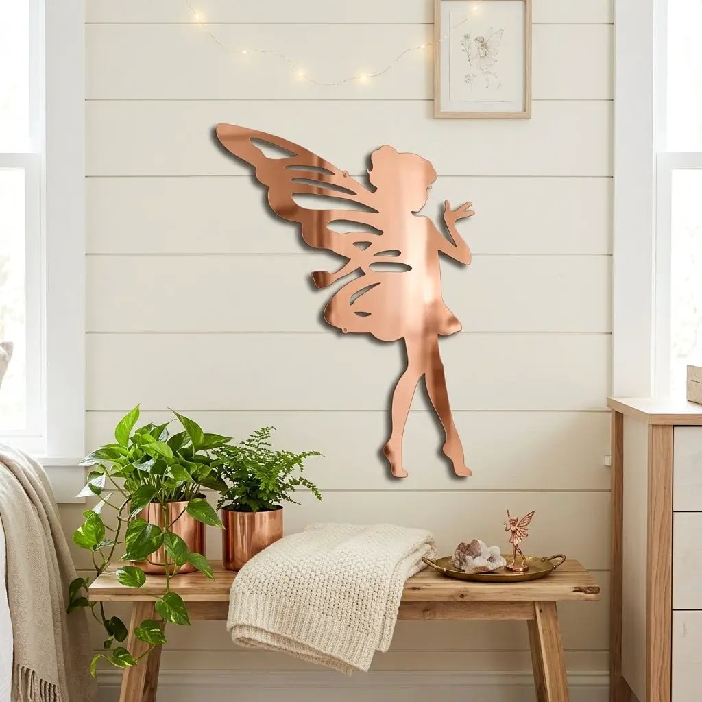 Fairy Pixie Metal Wall Art | Whimsical Fairy Steel Wall Decor | Fantasy Garden Decoration | Made in USA