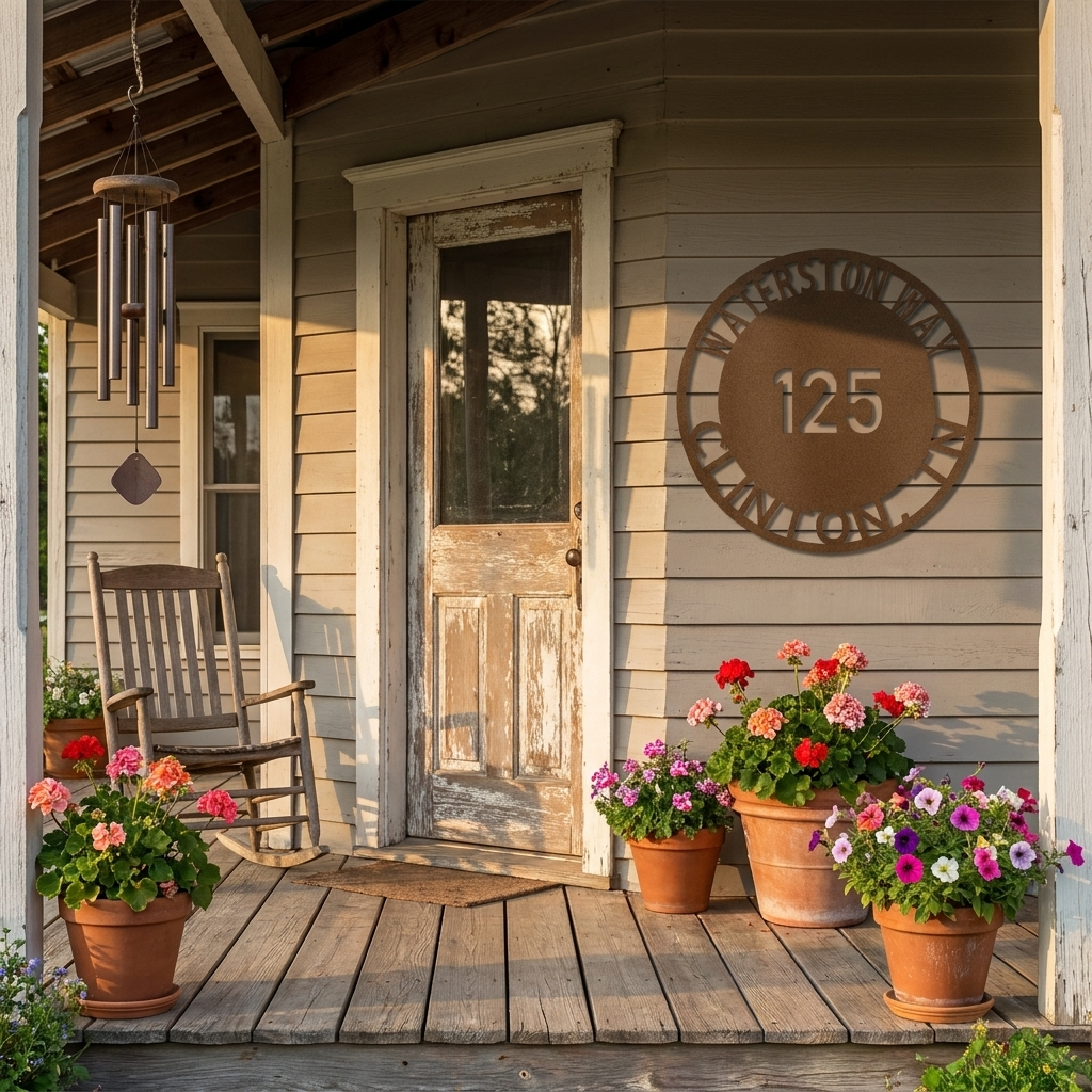 Personalized Address Sign, Custom House Number Sign, Outdoor Metal Address Plaque, Modern House Sign, Housewarming Gift