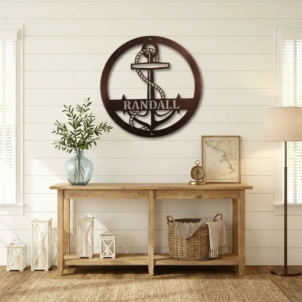 Personalized Anchor Name Metal Art – Your Name, Your Anchor