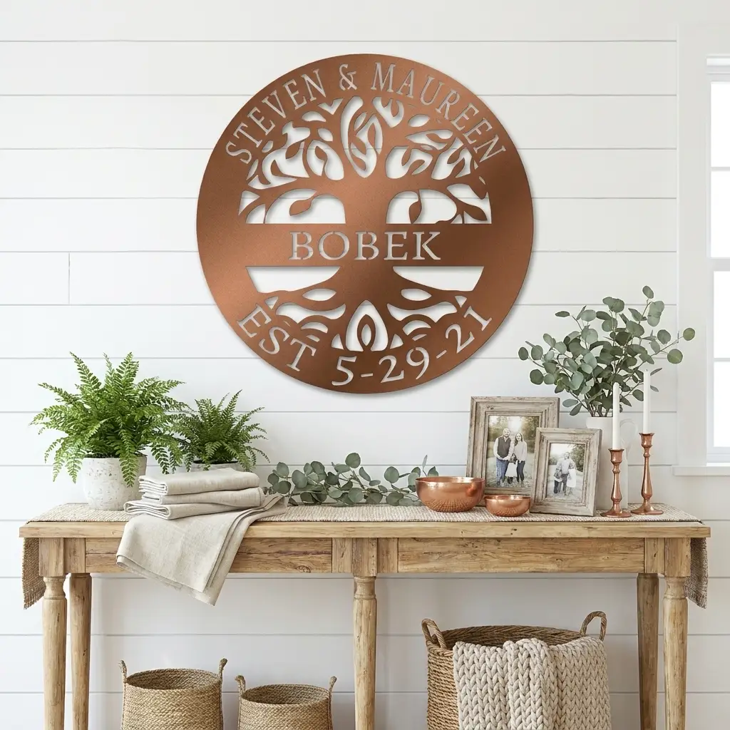 Personalized Tree of Life Metal Wall Art: Celebrate Heritage & Special Moments