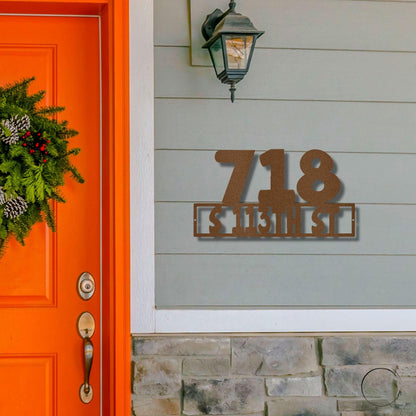 Address Personalized Steel Wall Sign Metal Art - Mallard Moon Gift Shop