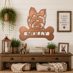 Choose Your Dog Breed Personalized Metal Wall Art – Custom Dog Name Sign, Dog Lover Gift, Laser Cut Steel Wall Hanging