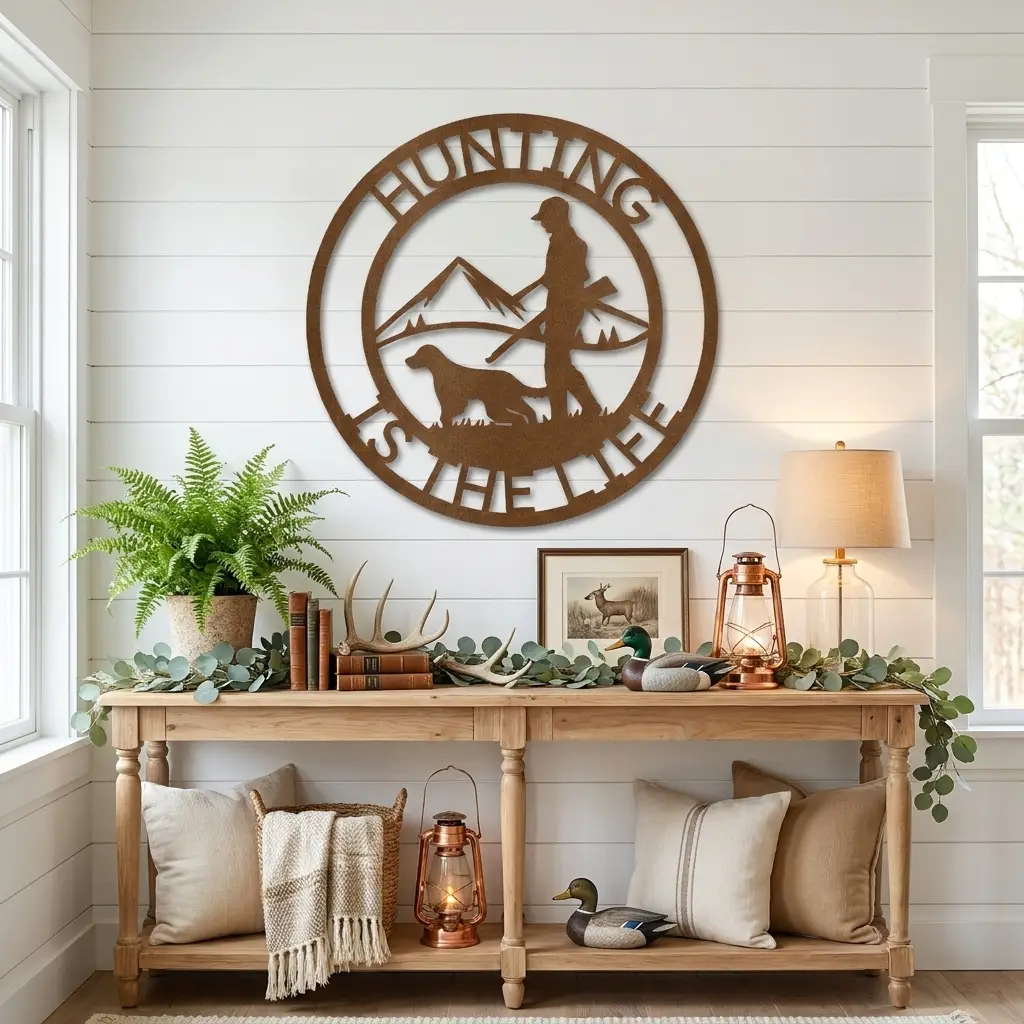 The Hunter Personalized Monogram Indoor Outdoor Steel Wall Sign