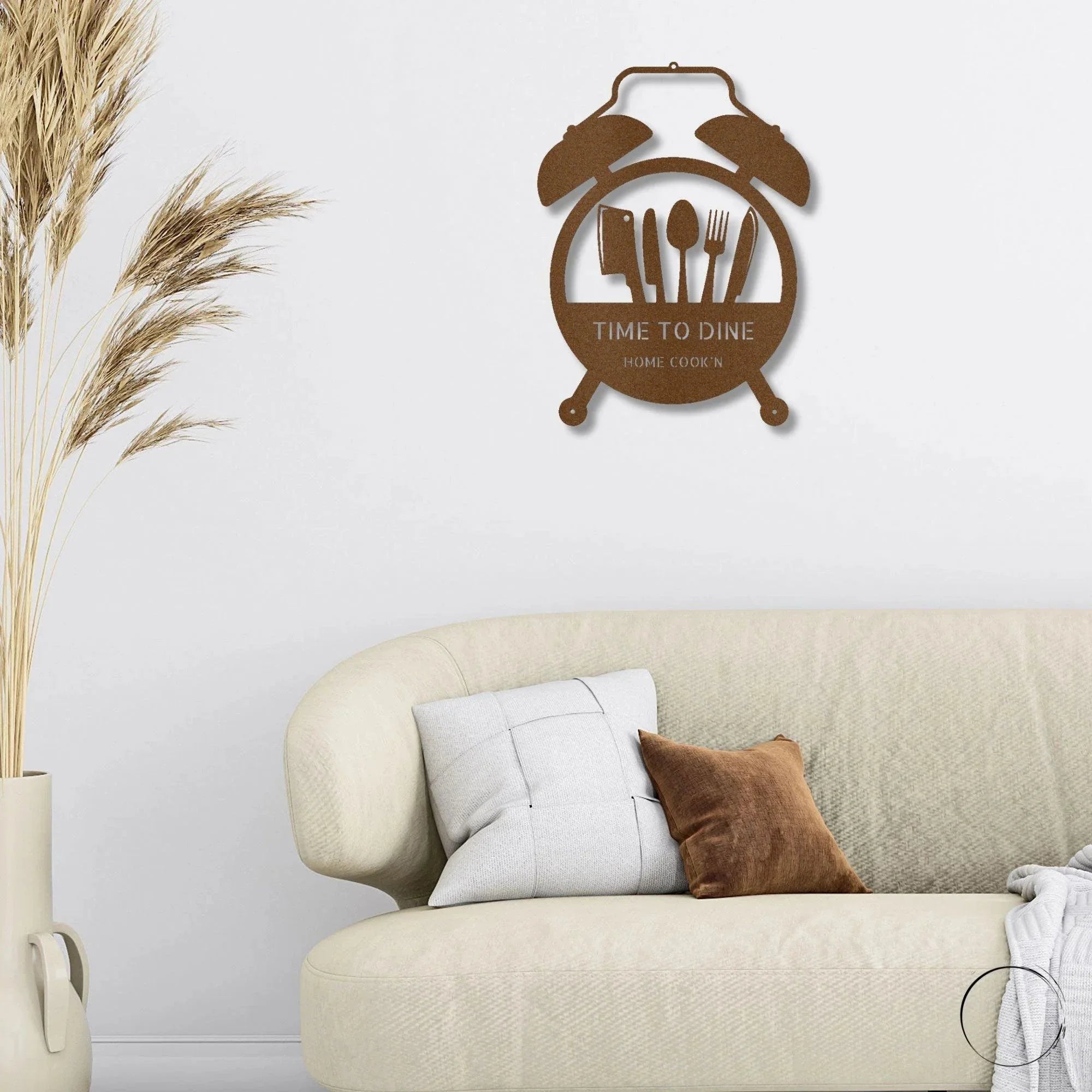 Food Time Kitchen Timer Custom Name Indoor Outdoor Steel Wall Sign