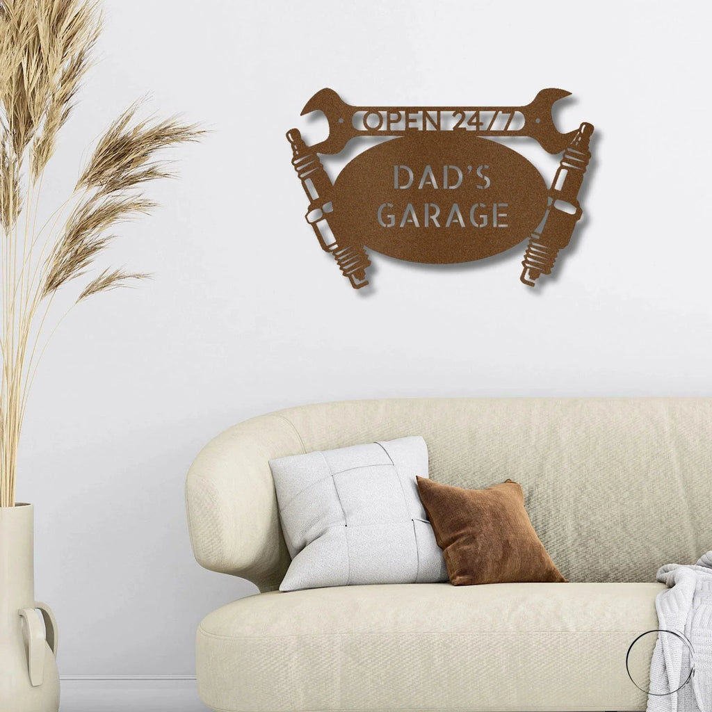 Garage Auto Mechanic Personalized Metal Art Wall Sign