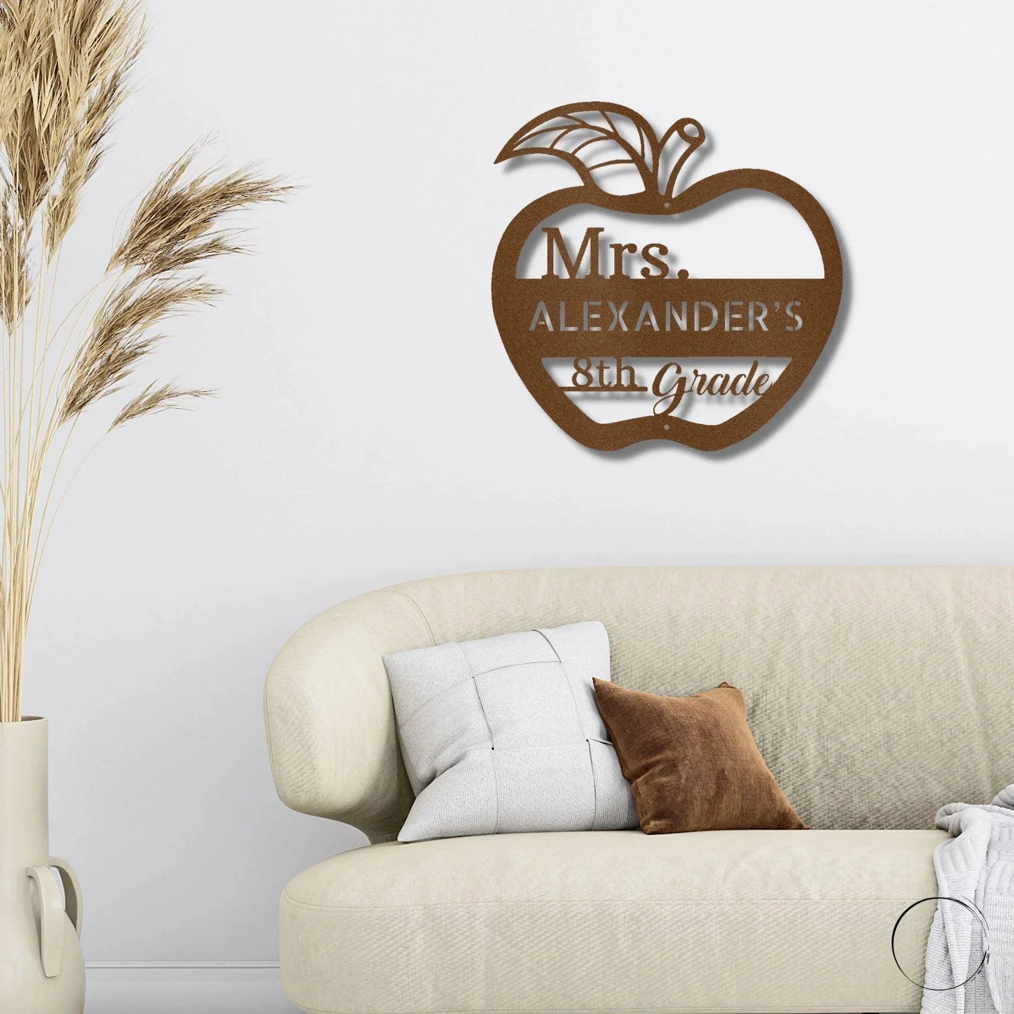 Teacher Appreciation Personalized Classroom Metal Art Wall Sign