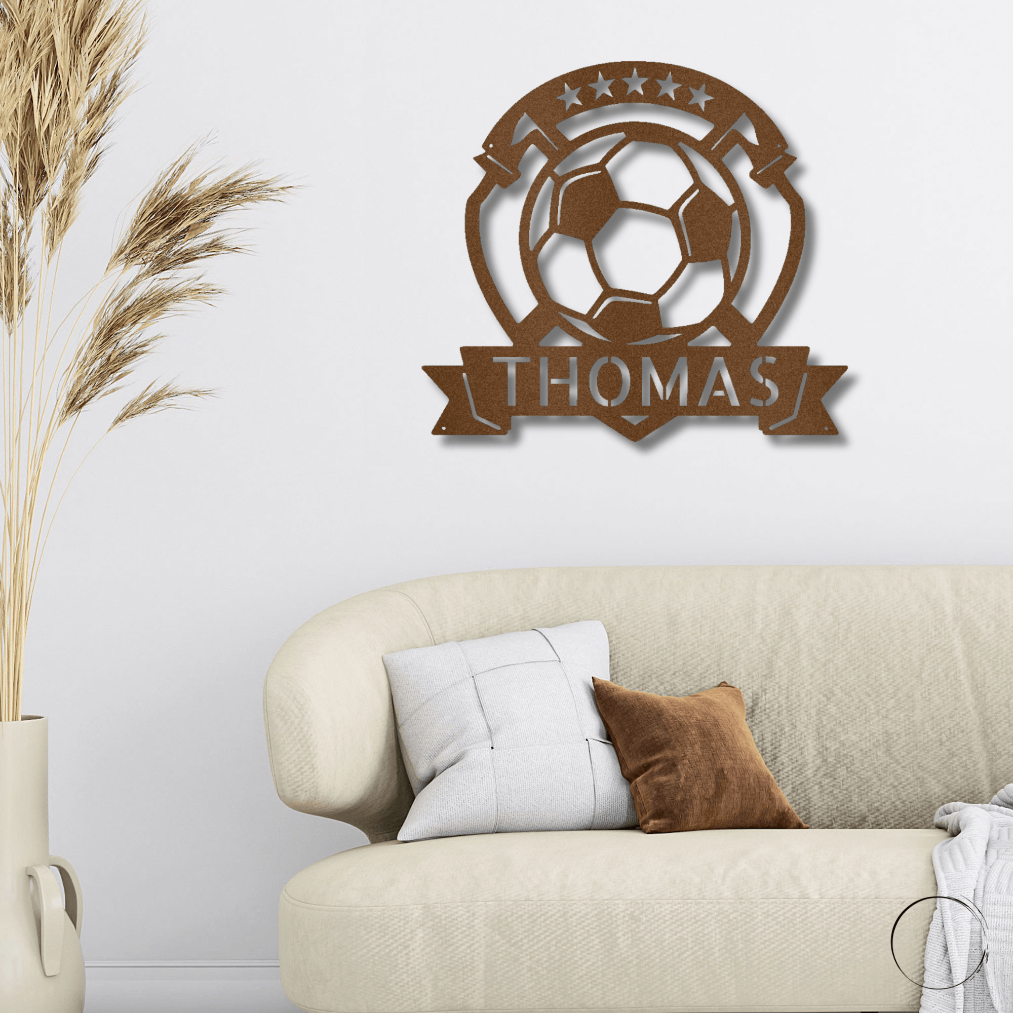 Soccer Plaque Custom Name Steel Wall Sign - Mallard Moon Gift Shop