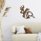 Wildlife Calling Fishing Deer Duck Hunting Metal Art Wall Sign